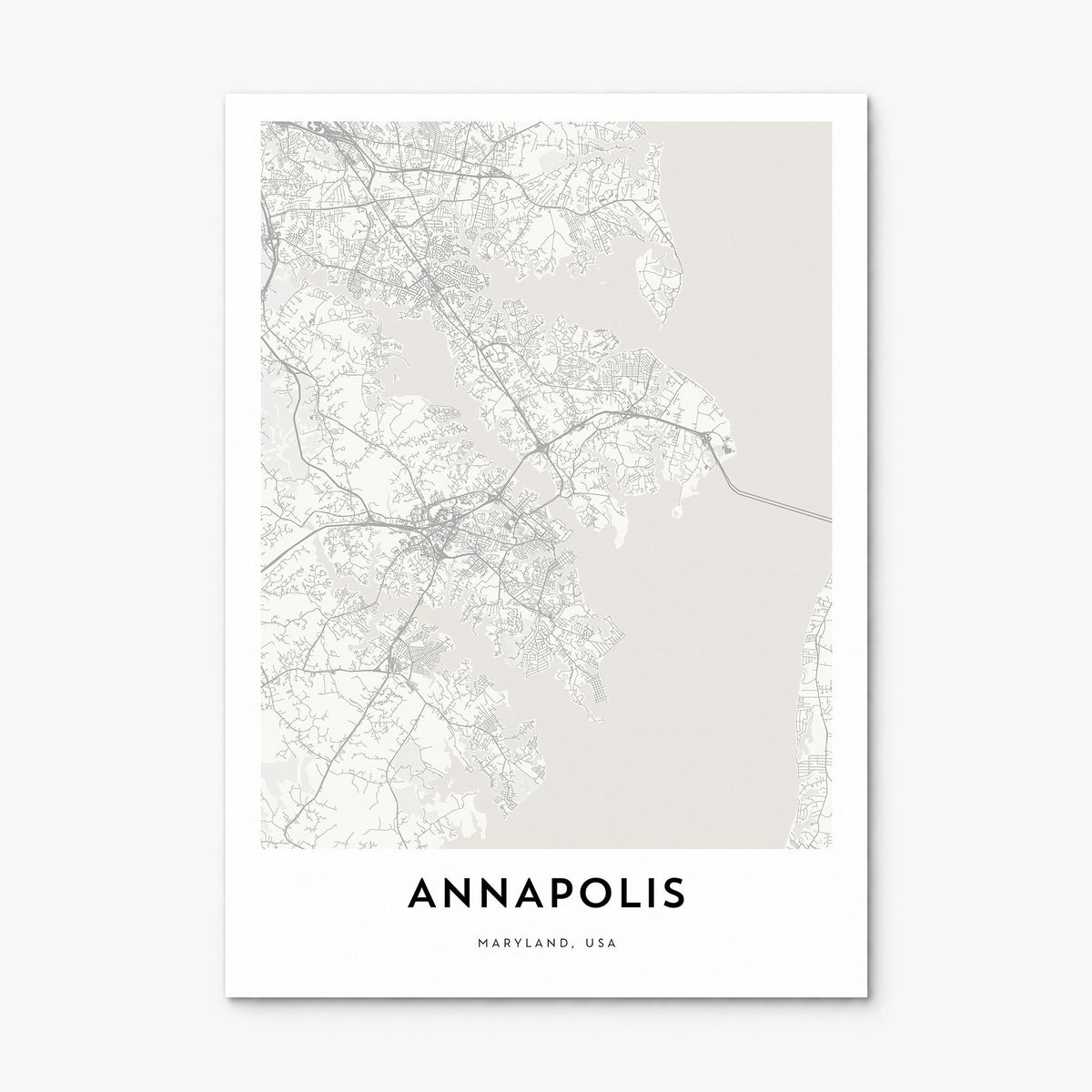 Annapolis Map Poster, print only (unframed)