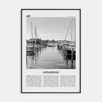 Annapolis No 1 Poster None / 8x12 in Nbourhood Travel B&W Poster