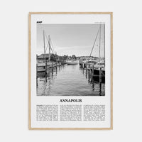 Annapolis No 1 Poster Natural Wood / 8x12 in Nbourhood Travel B&W Poster