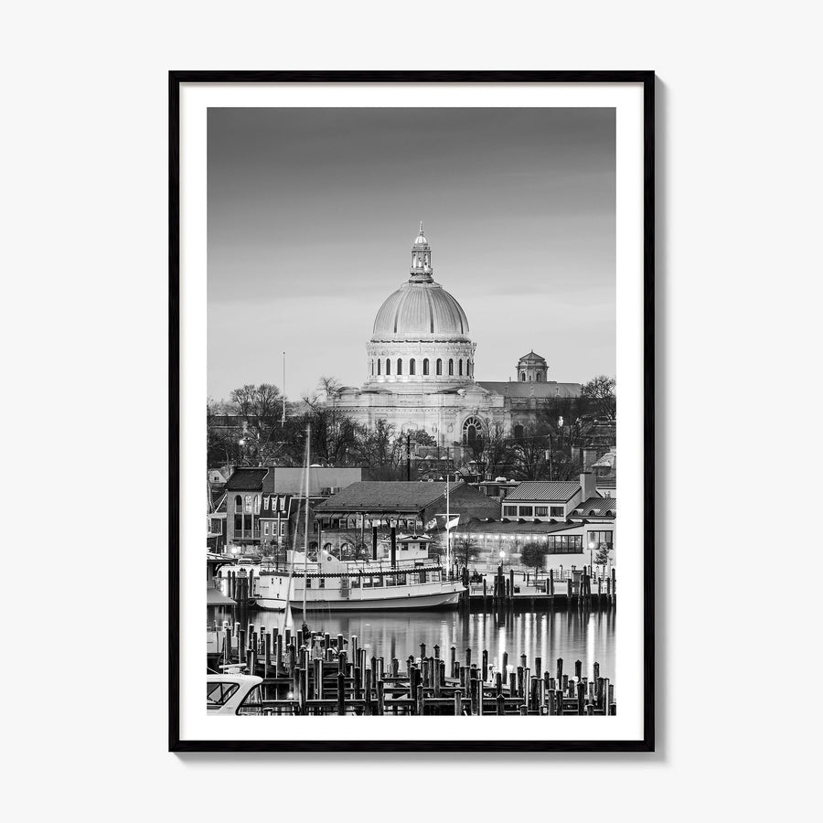 Annapolis Photo No 1 Poster, framed poster mockup, white border