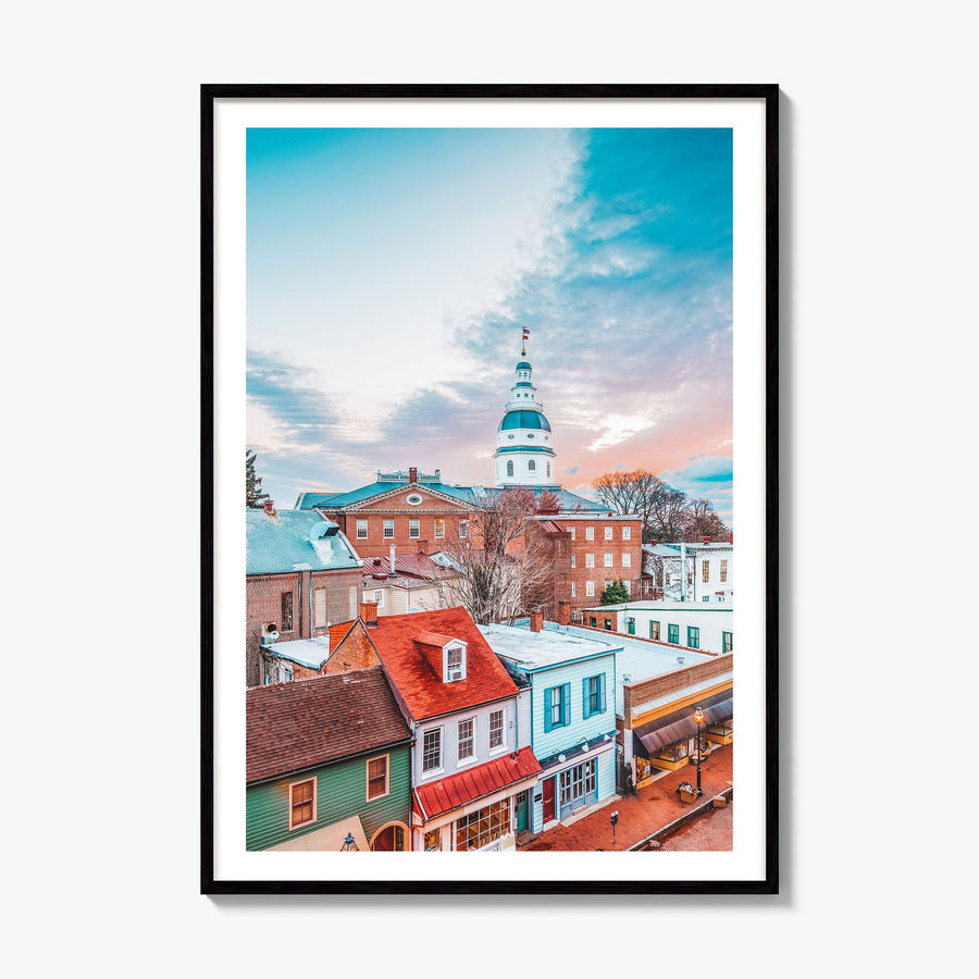 Annapolis Photo No 1 Poster, framed poster mockup, white border