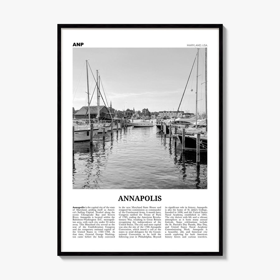 Annapolis Newspaper No 1 Poster, framed poster mockup