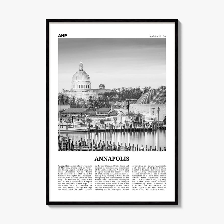 Annapolis Newspaper No 2 Poster, framed poster mockup