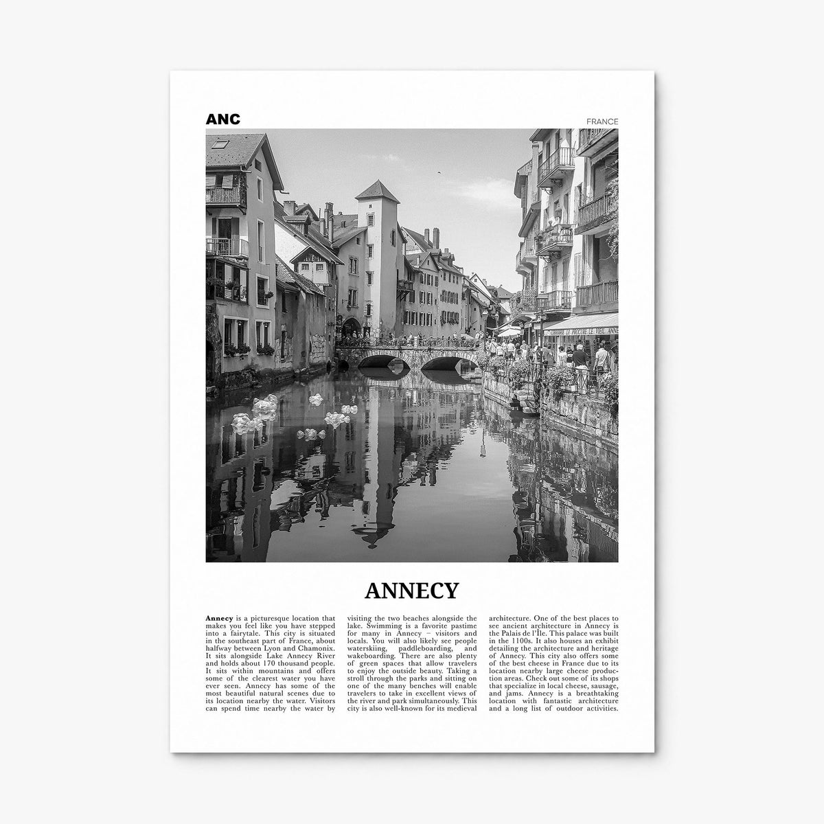Annecy Newspaper Poster, print only (unframed)