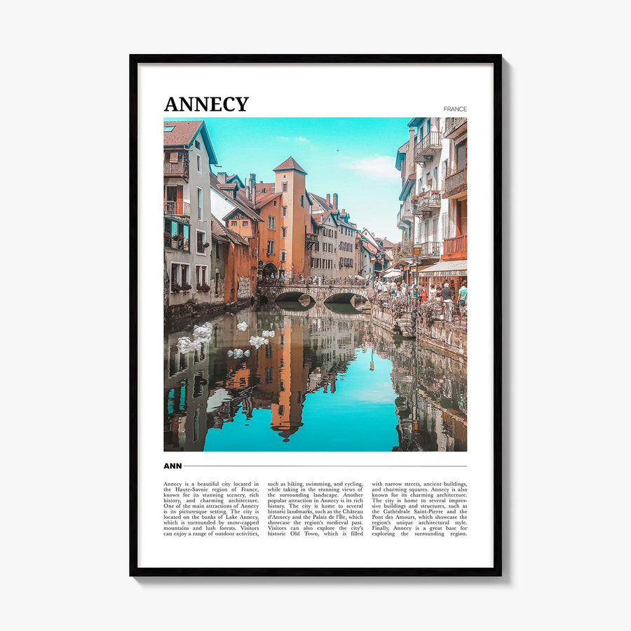 Annecy Travel Poster, framed poster mockup
