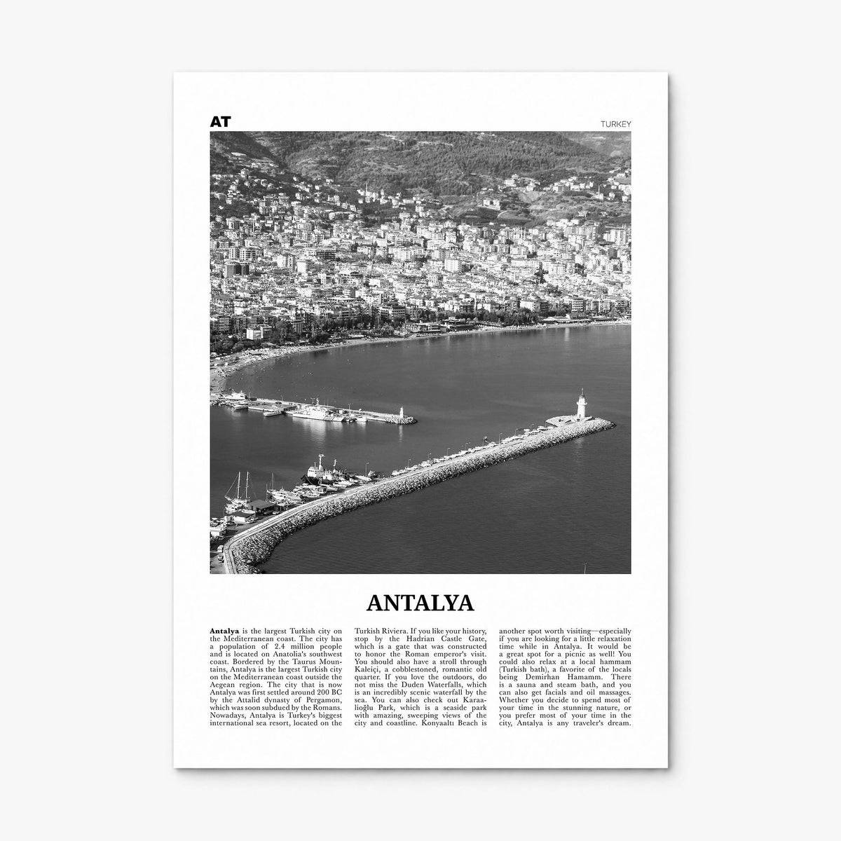 Antalya Newspaper Poster, print only (unframed)