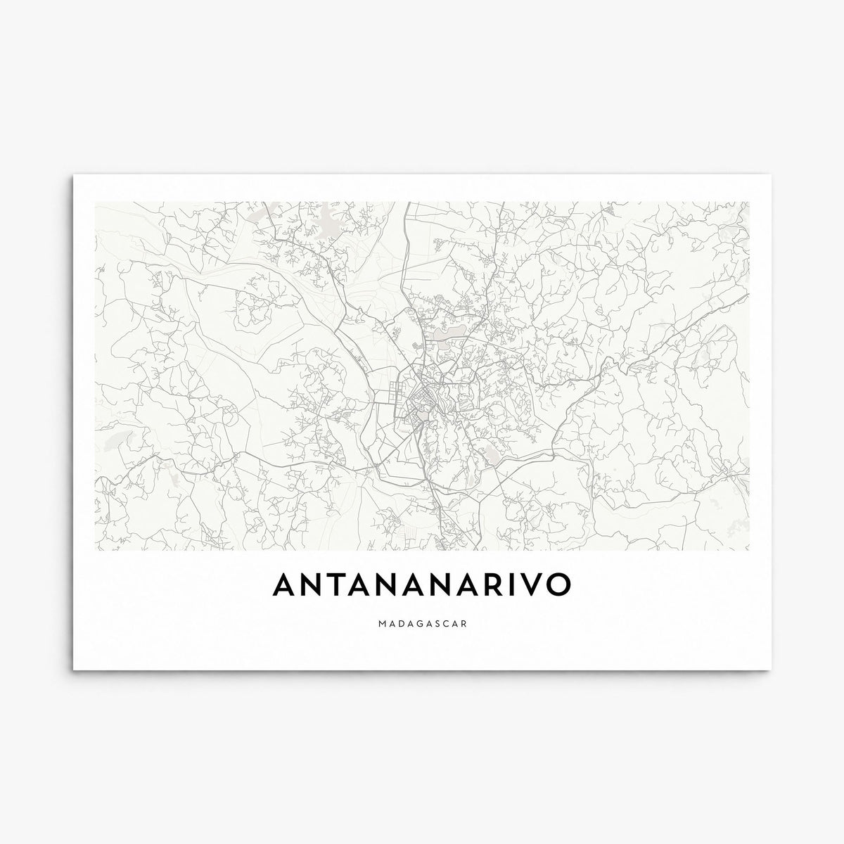 Antananarivo Map Poster, print only (unframed)