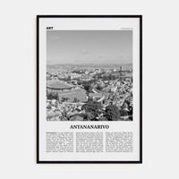 Antananarivo Poster Black Wood / 8x12 in Nbourhood Travel B&W Poster