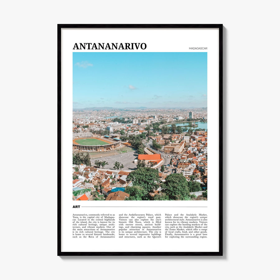 Antananarivo Travel Poster, framed poster mockup