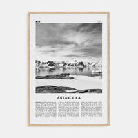 Antarctica Poster Natural Wood / 8x12 in Nbourhood Travel B&W Poster