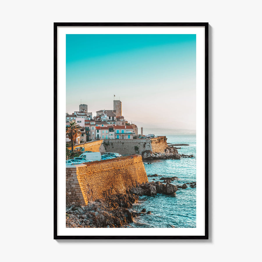 Antibes Photo Poster, framed poster mockup, white border