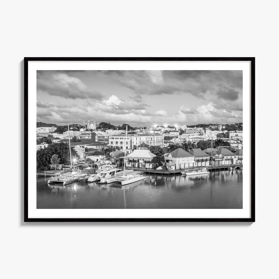 Antigua and Barbuda Photo Poster, framed poster mockup, white border