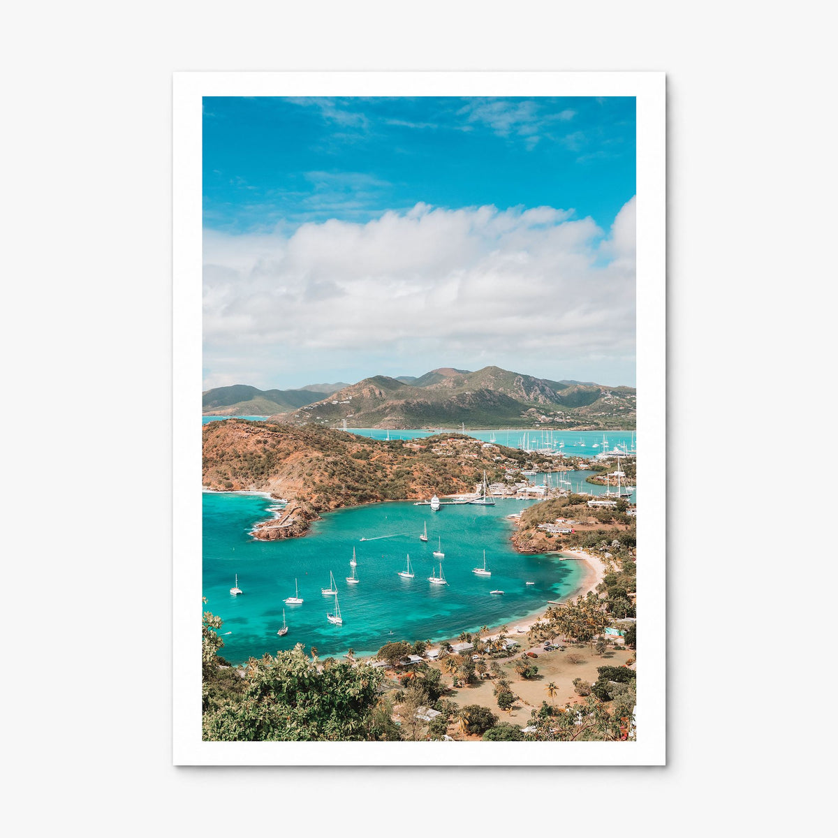Antigua and Barbuda Photo Poster, print only (unframed), white border