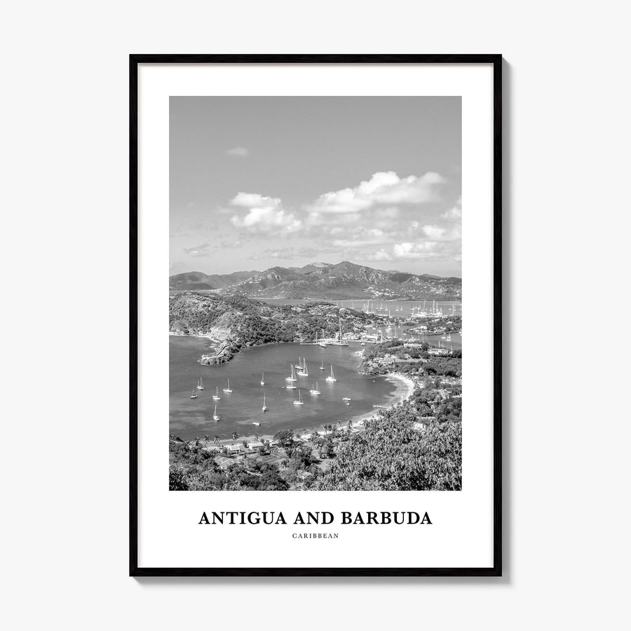 Antigua and Barbuda Classic Poster, framed poster mockup