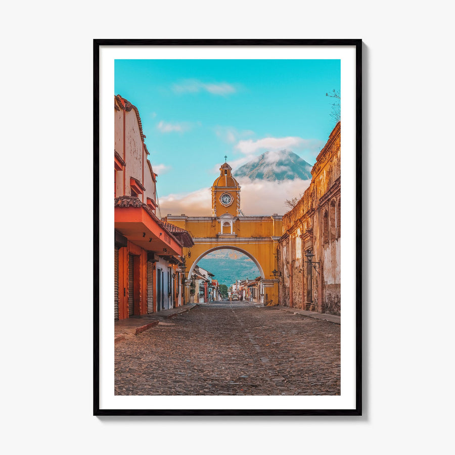 Antigua Guatemala Photo No 1 Poster, framed poster mockup, white border