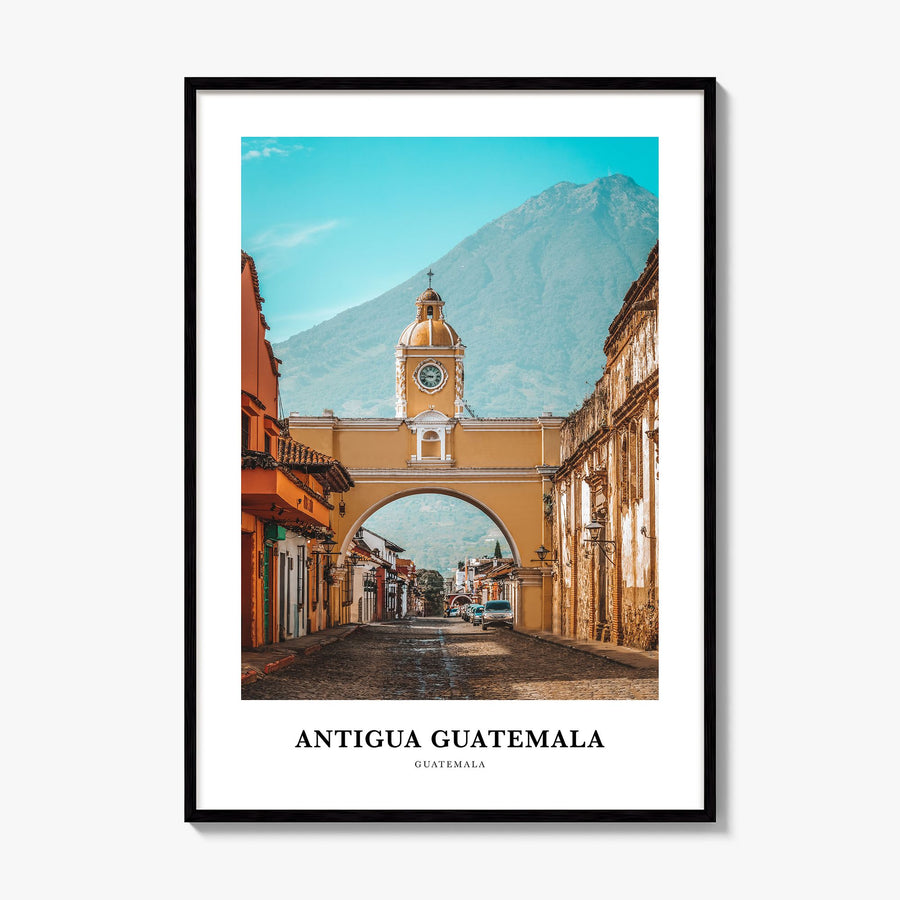 Antigua Guatemala Classic Poster, framed poster mockup