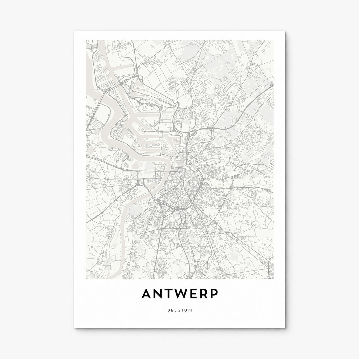 Antwerp Map Poster, print only (unframed)