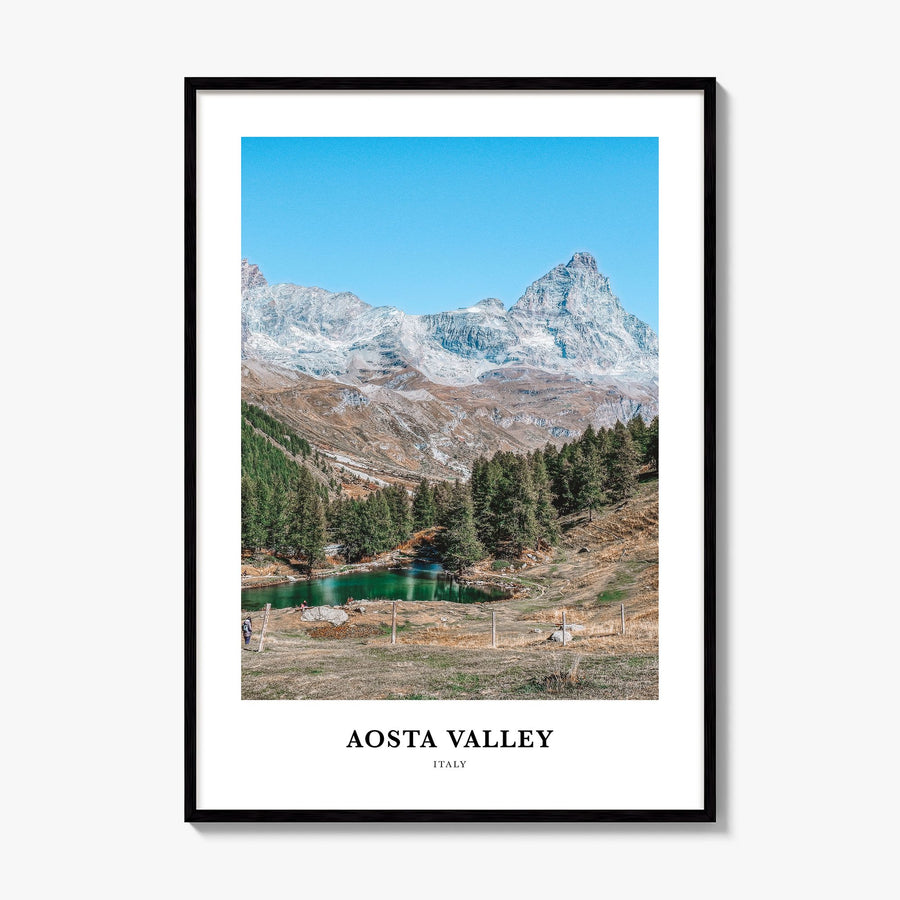Aosta Valley Classic Poster, framed poster mockup