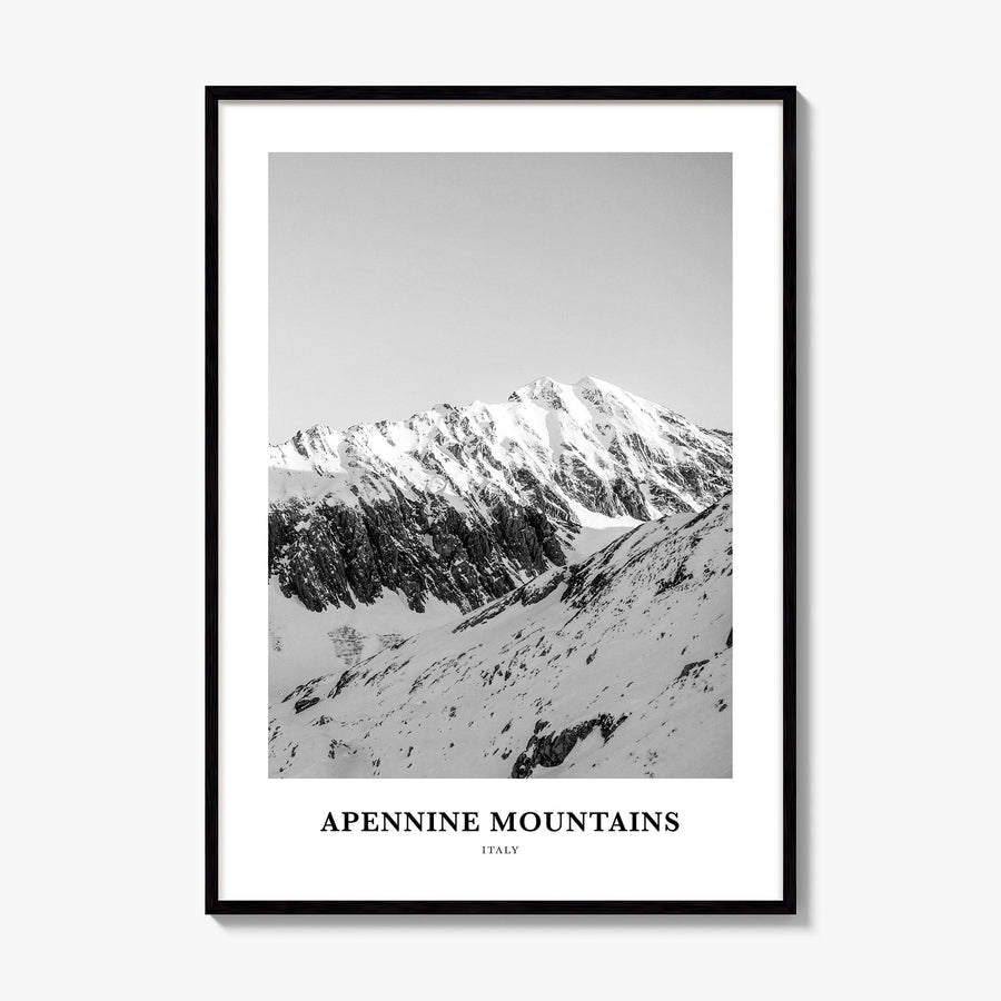 Apennine Mountains Classic Poster, framed poster mockup