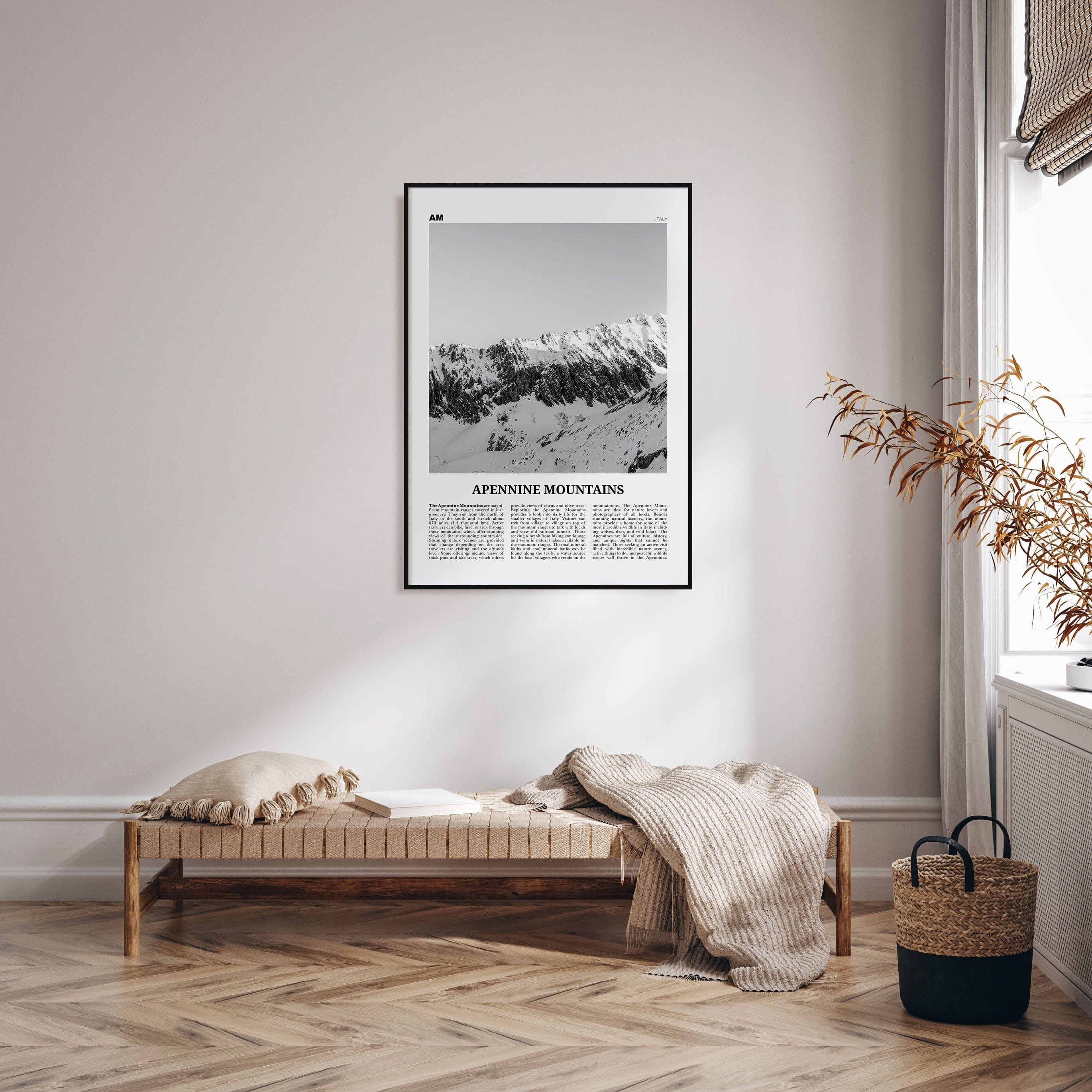 Apennine Mountains Poster Nbourhood Travel B&W Poster