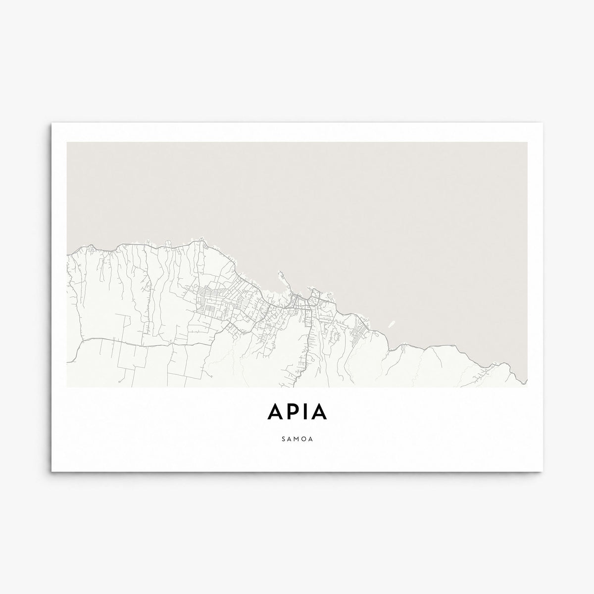 Apia Map Poster, print only (unframed)