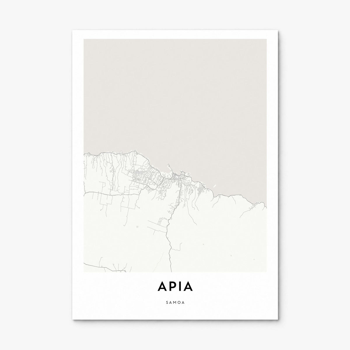 Apia Map Poster, print only (unframed)