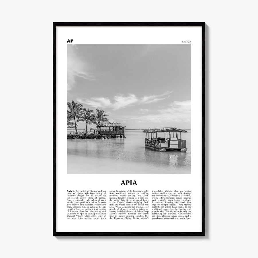 Apia Newspaper Poster, framed poster mockup