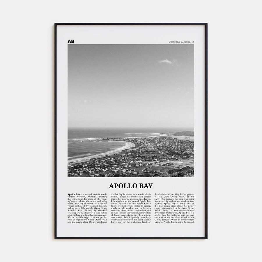 Apollo Bay Poster None / 8x12 in Nbourhood Travel B&W Poster