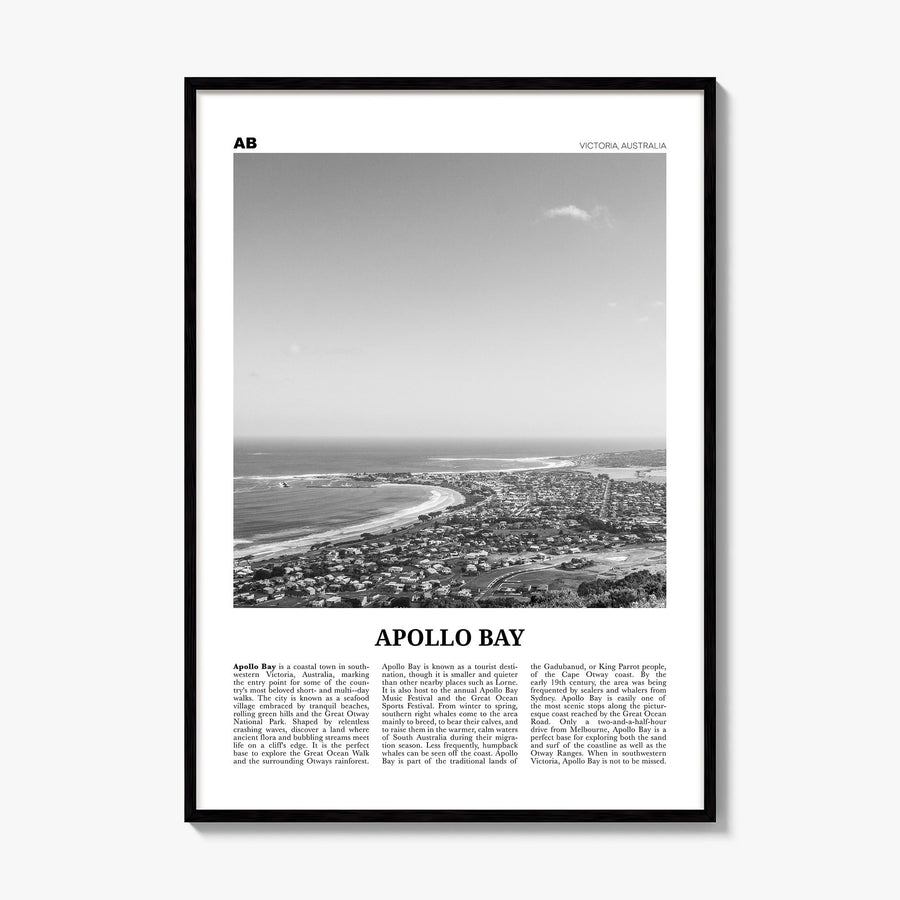 Apollo Bay Newspaper Poster, framed poster mockup
