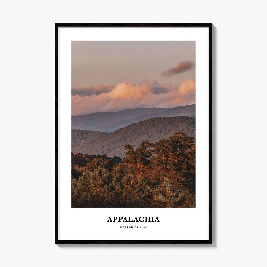 Appalachia Classic Poster, framed poster mockup