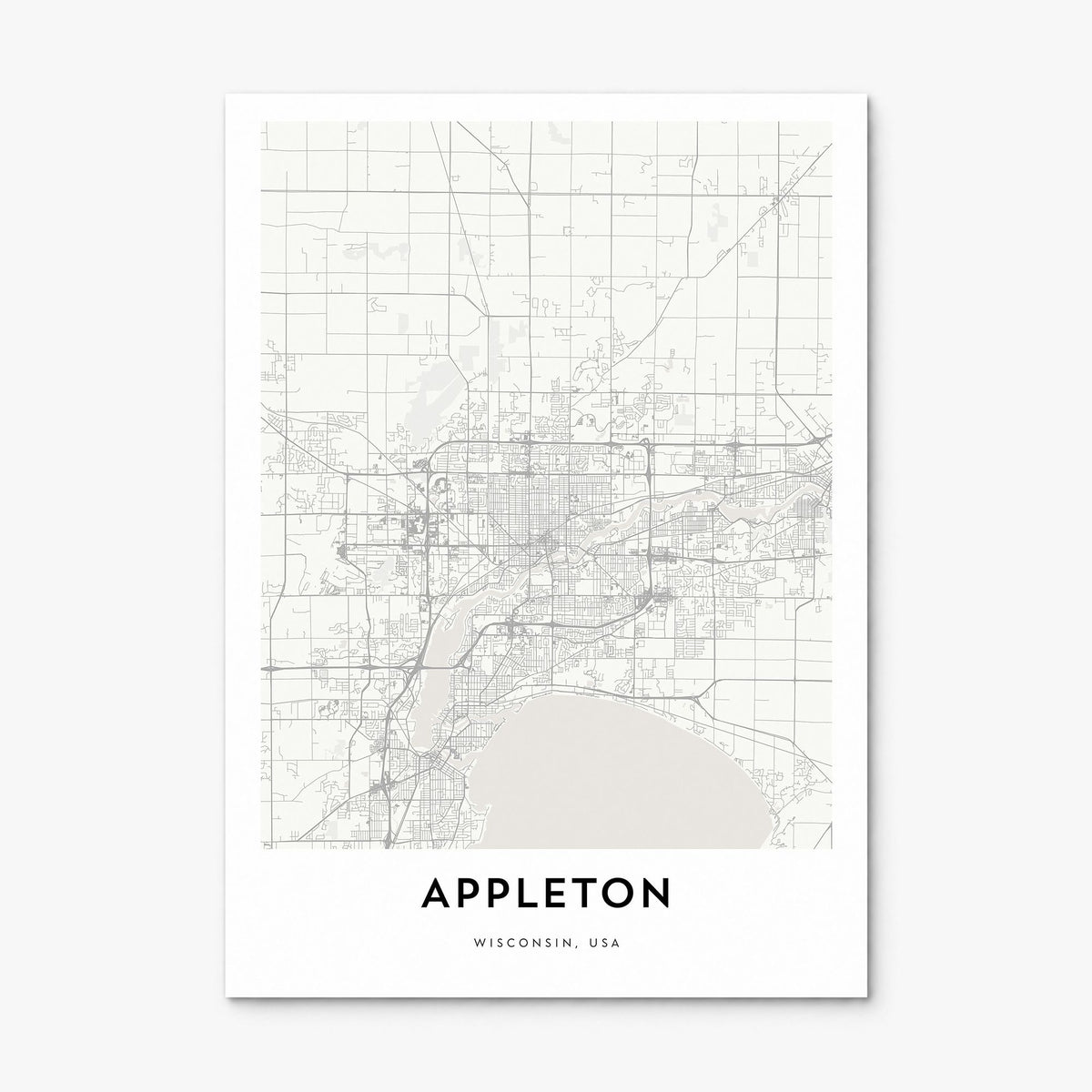 Appleton Map Poster, print only (unframed)