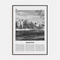 Appleton Poster None / 8x12 in Nbourhood Travel B&W Poster