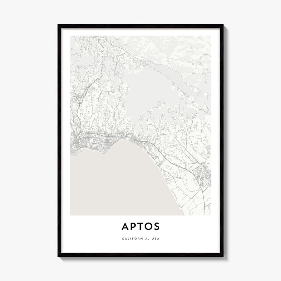 Aptos Map Poster, framed poster mockup