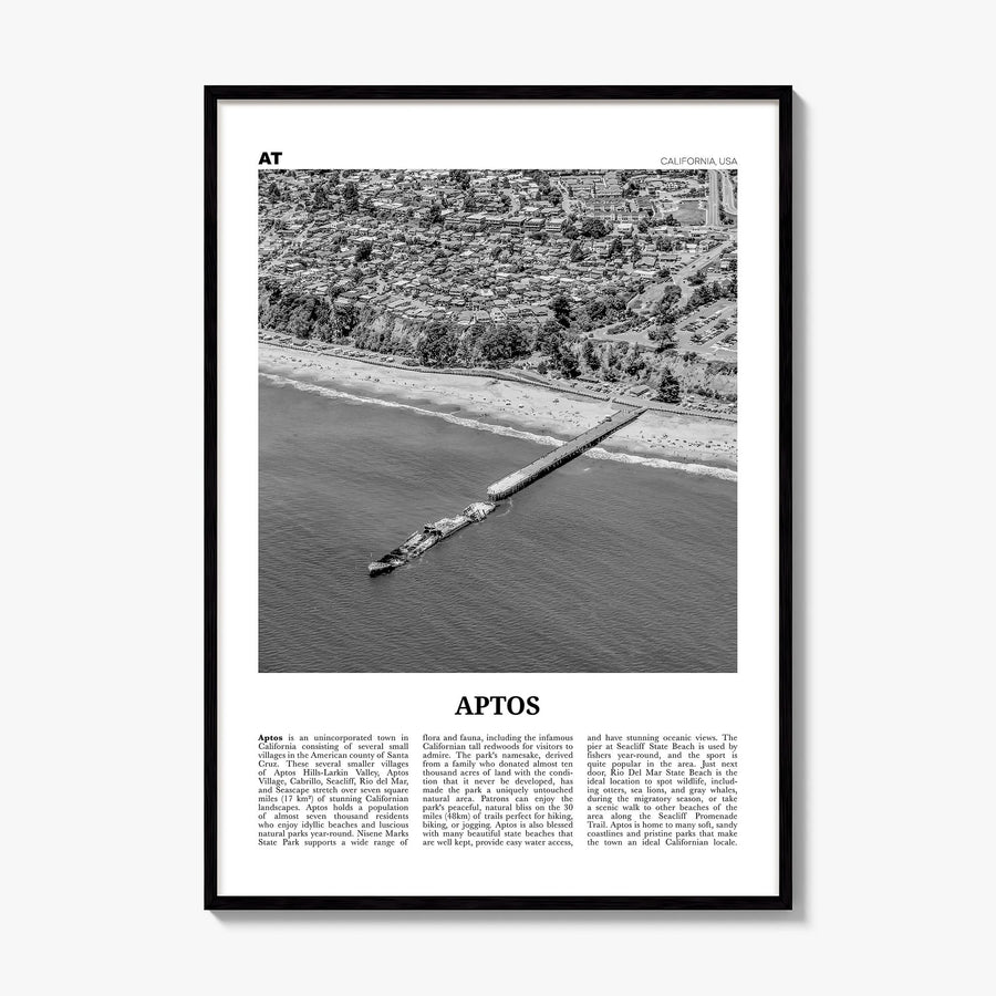 Aptos Newspaper Poster, framed poster mockup
