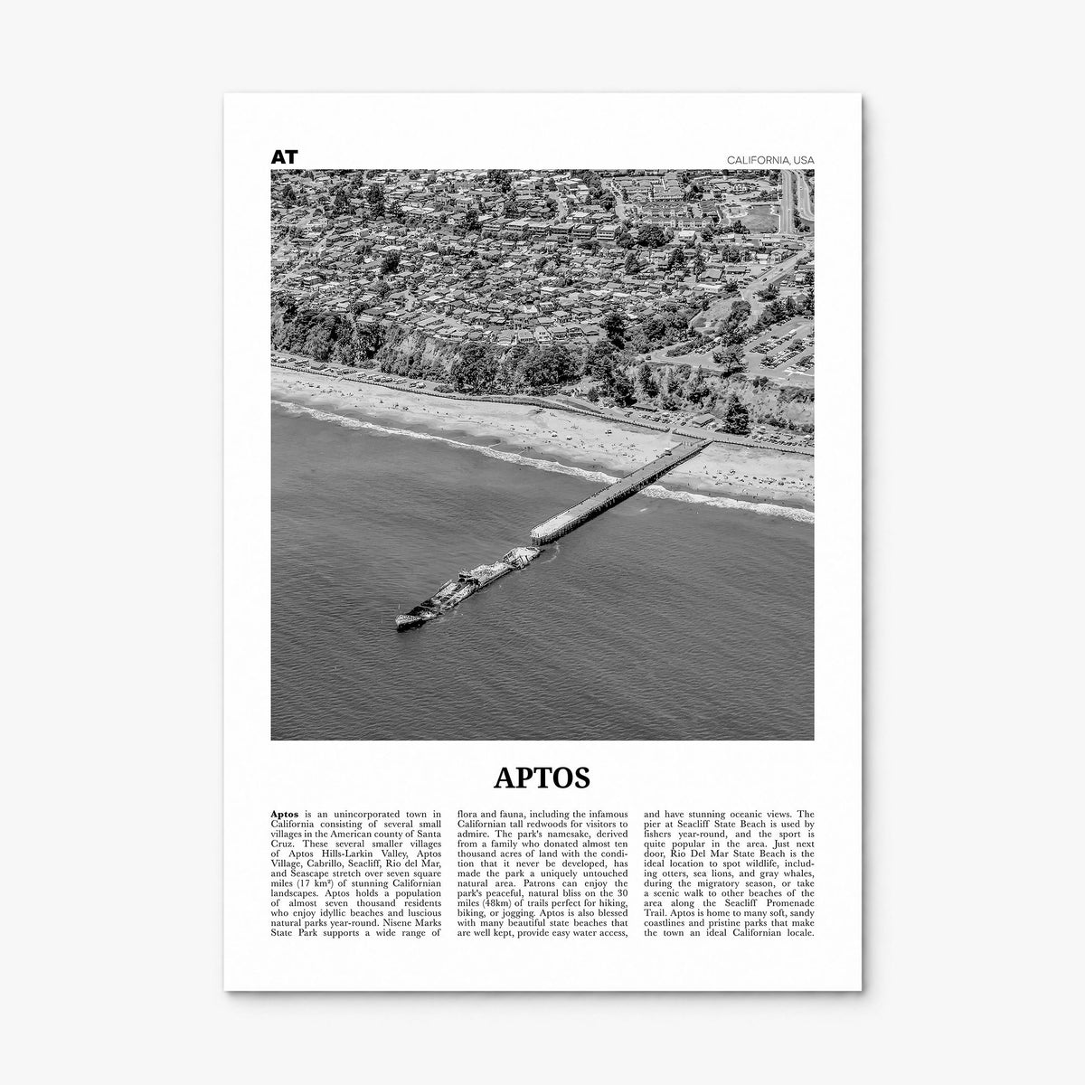 Aptos Newspaper Poster, print only (unframed)
