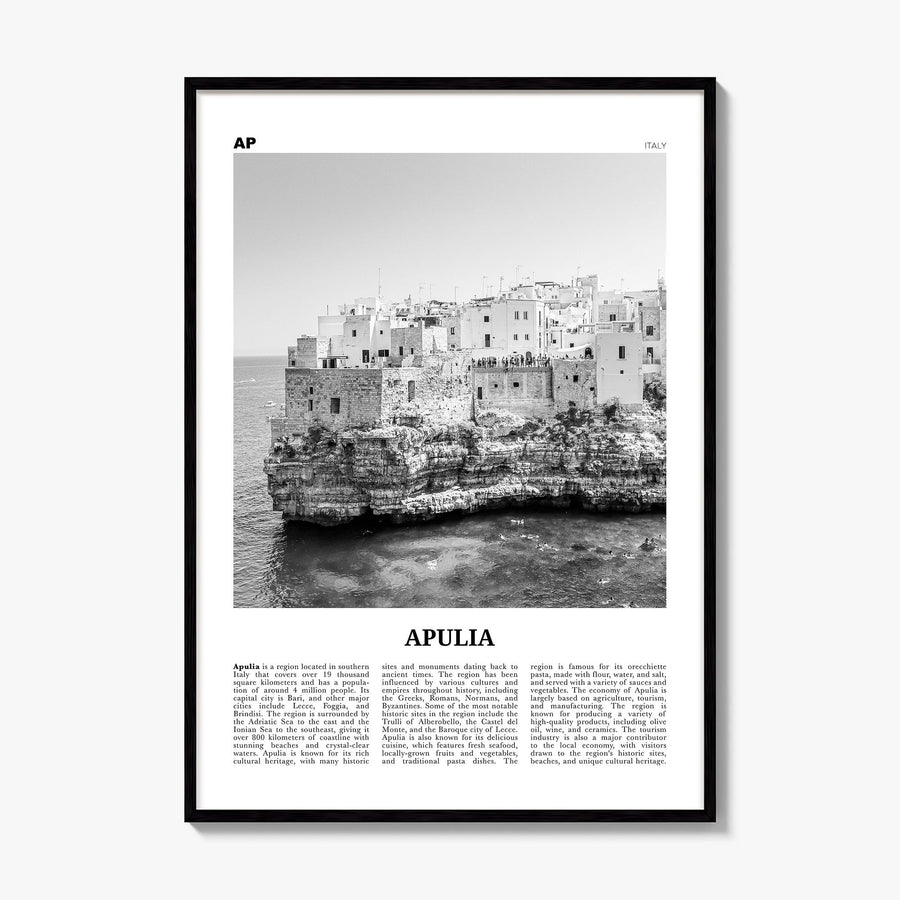 Apulia Newspaper Poster, framed poster mockup