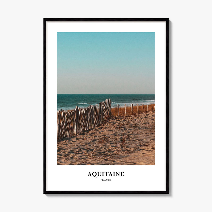 Aquitaine Classic Poster, framed poster mockup