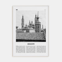 Aragon Poster White Wood / 8x12 in Nbourhood Travel B&W Poster