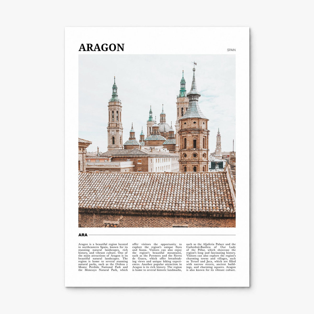 Aragon Travel Poster, print only (unframed)