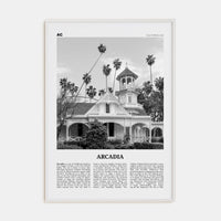 Arcadia Poster White Wood / 8x12 in Nbourhood Travel B&W Poster