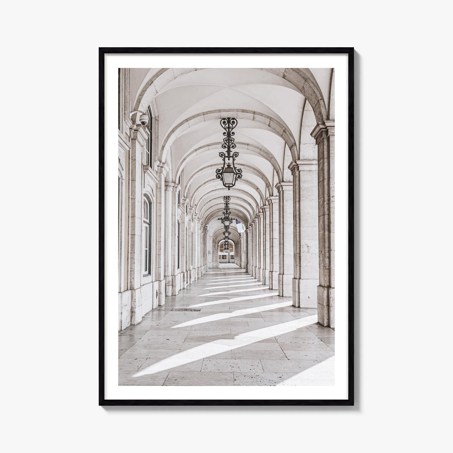 Arch no. 1 colorful photo poster – vertical wall art, unframed print shown in interior mockup