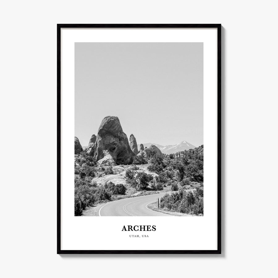 Arches National Park Classic Poster, framed poster mockup