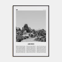 Arches National Park Poster None / 8x12 in Nbourhood Travel B&W Poster