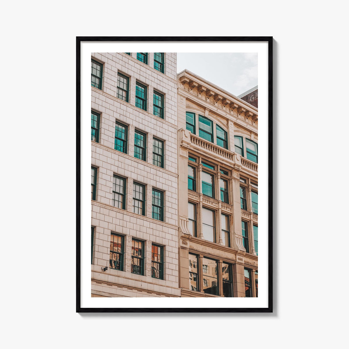 Architecture no. 1 colorful photo poster – vertical wall art, unframed print shown in interior mockup