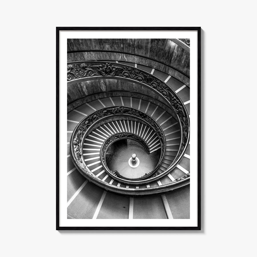 Architecture no. 3 black & white photo poster – vertical wall art, unframed print shown in interior mockup