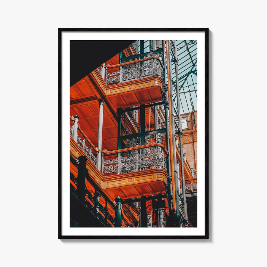 Architecture no. 3 colorful photo poster – vertical wall art, unframed print shown in interior mockup