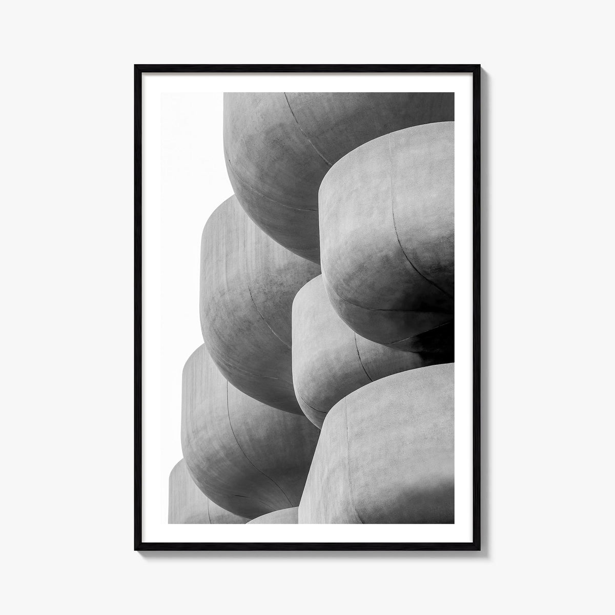 Architecture no. 5 black & white photo poster – vertical wall art, unframed print shown in interior mockup