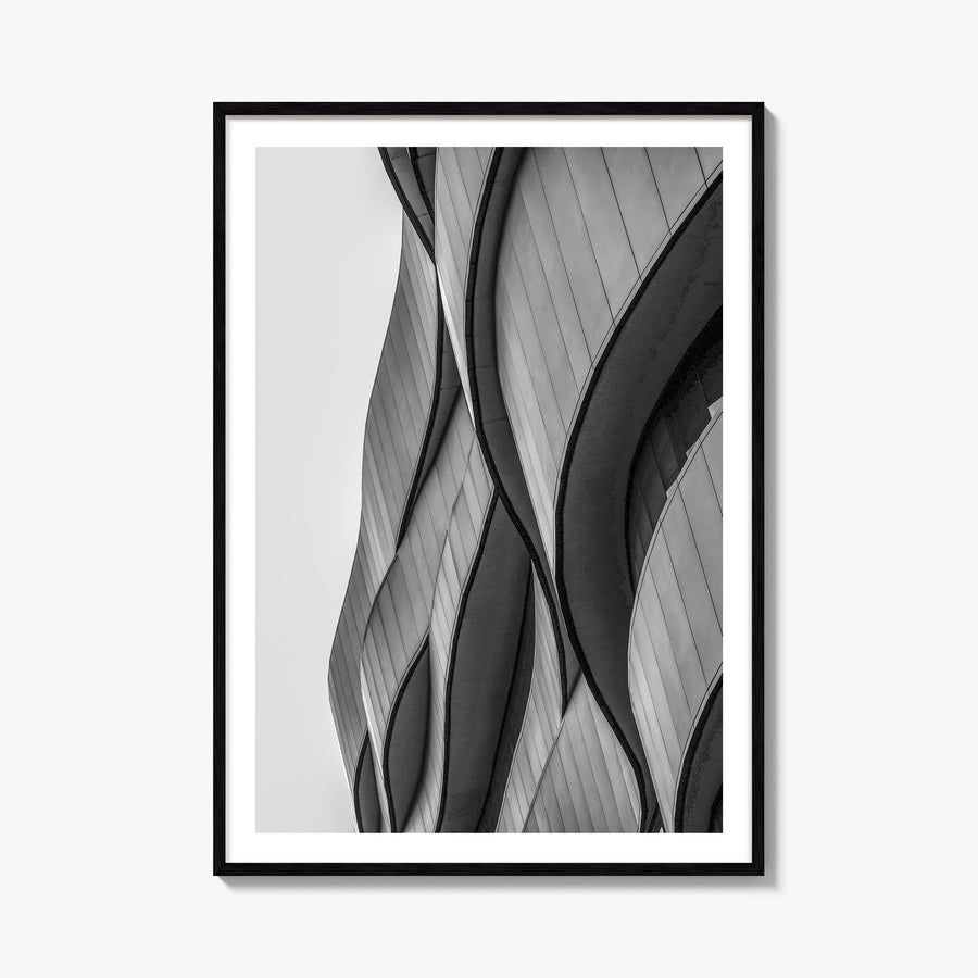 Architecture no. 6 black & white photo poster – vertical wall art, unframed print shown in interior mockup
