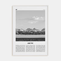 Arctic Poster White Wood / 8x12 in Nbourhood Travel B&W Poster