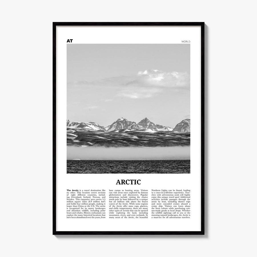 Arctic Newspaper Poster, framed poster mockup